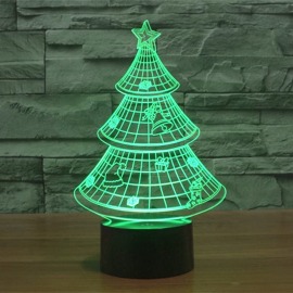 3D LED lámpa - Karácsonyfa csengettyűs 