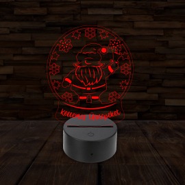 3D LED lámpa - Télapó