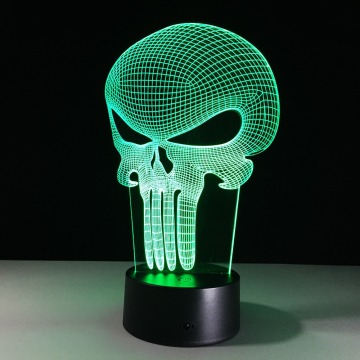 3D LED lámpa - Halálfej