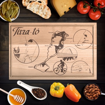 Tisza-tó vágódeszka - kicsi