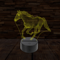 3D LED lámpa - Vágtató ló 3D LED lámpa - Vágtató ló