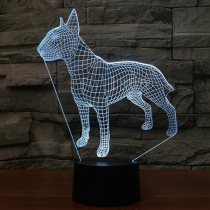 3D LED lámpa - Bullterrier
