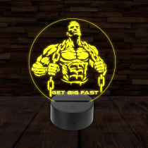 3D LED lámpa - Testépítő súlyemelő lánc