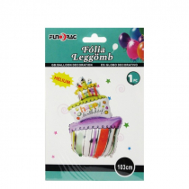 Happy Birthday fólia lufi- óriás torta