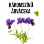 Háromszínű árvácska növényem fa kaspóban